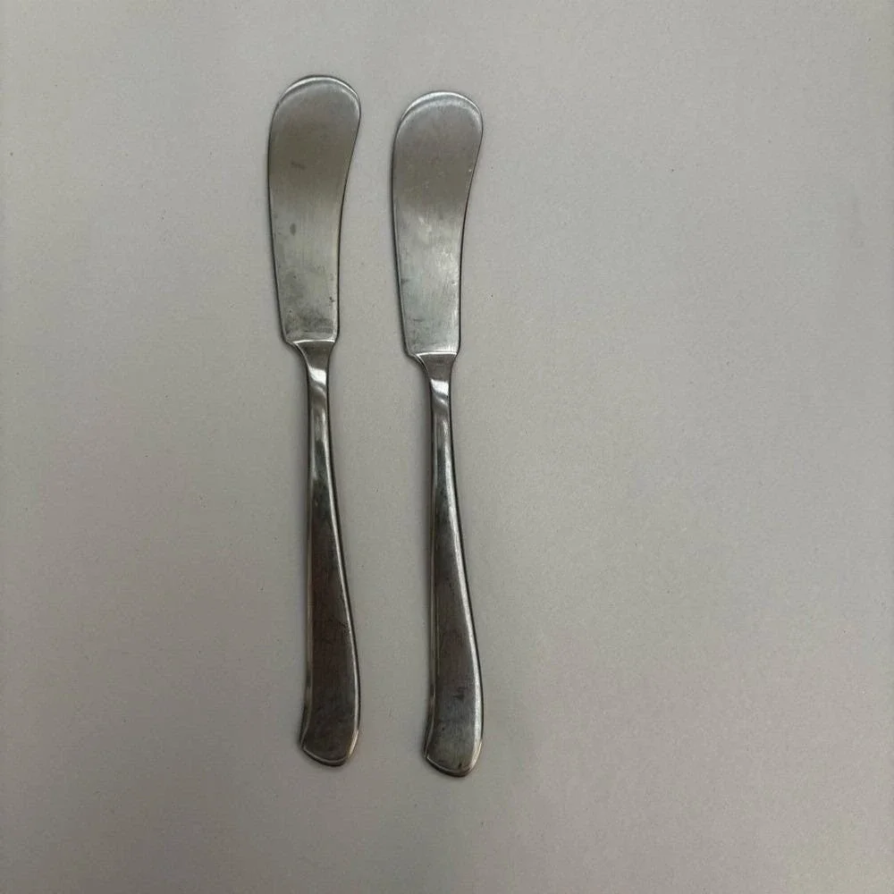 Wallace Saybrook Spreader Stainless Blade Butter‎ Knives Dining Set of 9 Silver
